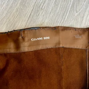 Brown Suede Knee-High Boots with Embroidered Pattern by Gianni Bini thumbnail 10