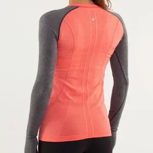 Lululemon Run long sleeve swiftly tech tee love red deep coal two tone coral thumbnail 3