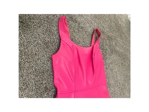 BCBGeneration Mini Dress Pink XXS Faux Leather thumbnail 5