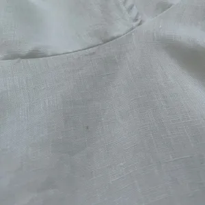 DISSH Aisle White 100% Linen Bow Square Neck Mini Dress thumbnail 13