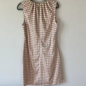 Manguun Collection Retro Dot Shift Silky Dress Size US 6 UK 38 Peach Color thumbnail 7