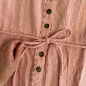 Madewell‎ Linen Blend Button Front Jumpsuit Pink Short Sleeve Pockets Women’s XL thumbnail 12