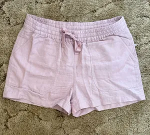 J.Crew Seaside Linen Blend Pull On Shorts Pink Size Small thumbnail 1