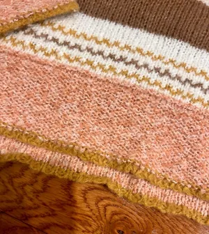 Sincerely Jules super trendy ombré cropped cable knit, sweater 100% cotton XL thumbnail 7