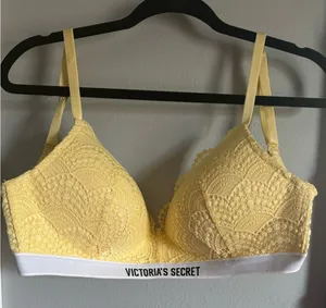 Victoria's Secret Yellow Lace Bralette thumbnail 1