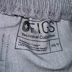 FIGS Yola Technical Collection Gray Scrub Pants Teal Drawstring‎ XS/T thumbnail 5