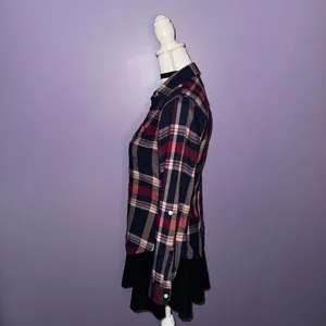 NEW Lucky Brand Navy Blue Plaid Button Up Shirt thumbnail 8