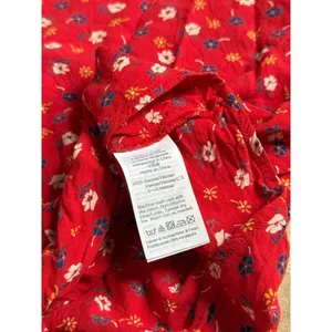 EUC Women Madewell Novel Tie-Front Top floral Prairie Posies vneck viscose sz XL thumbnail 9