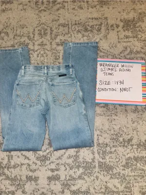 Wrangler Willow Ultimate Riding Jeans in Light Blue sz 1x34 NWOT thumbnail 2