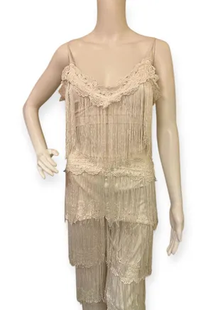 Miss Circle Fringe Set Tan Size XS thumbnail 1