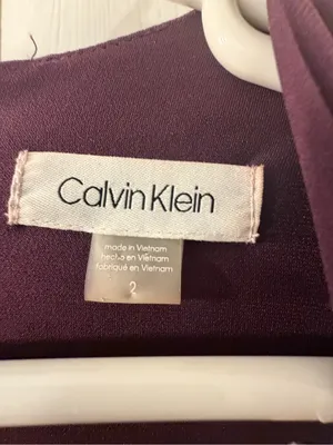 Calvin Klein Plum Twist-Front Long Sleeve Dress thumbnail 2