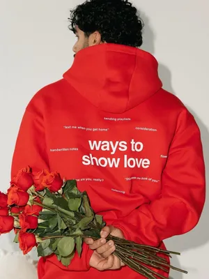 Comfrt Love Collection Limited Edition Hoodie, Red, Size XL thumbnail 3