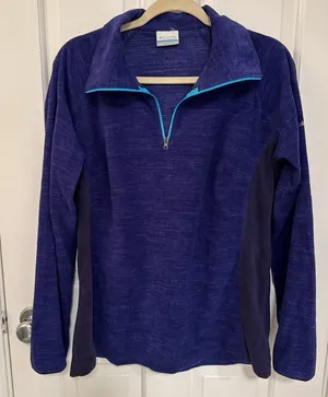 Columbia Women's Blue and Aqua Half-Zip Sweatshirt thumbnail 1