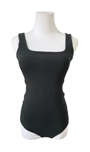 Abercrombie & Fitch Soft A&F Black‎ Sleeveless Bodysuit MEDIUM Seamless Punk Y2k thumbnail 1