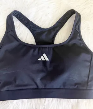Adidas Black Racerback Sports Bra Small Medium Support Workout thumbnail 1