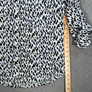 Nasty Gal Animal Print Button Down Shirt Women's Size 4 Collared Long Sleeve thumbnail 4