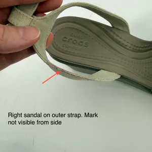 Crocs Leigh II Cross Strap Ankle Wedge Sandal Beige Khaki Women 8 Strappy New thumbnail 5