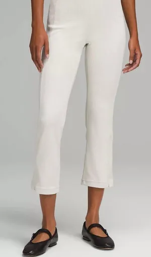 Lululemon Ribbed Softstreme Zip Leg High-Rise Crop thumbnail 1