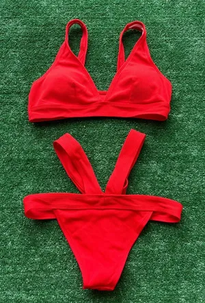 Stappy Bathing Suit 👙 Red thumbnail 1