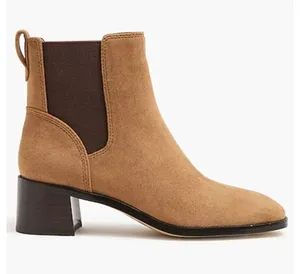 J. Crew Size 7.5 Sueded Chelsea Boots in Rich Coffee Brown thumbnail 5