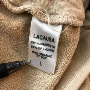 Lacausa Zephyr Shorts Sweatshort Lightweight Terry Organic Cotton Beige L thumbnail 6
