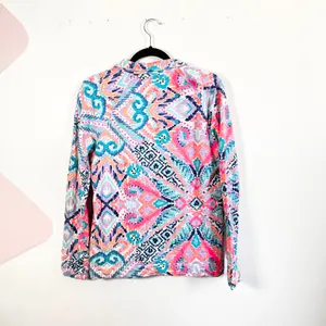 Lilly‎ Pulitzer Skipper Popover Quarter Zip Sweatshirt Multi Color Print Medium thumbnail 2