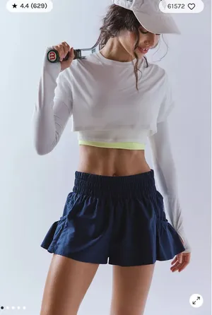 Free People Get Your Flirt On Shorts Black thumbnail 1