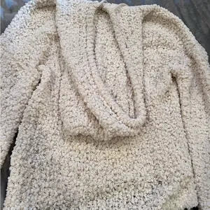 Free People Cozy Cream Sherpa Hoodie thumbnail 5