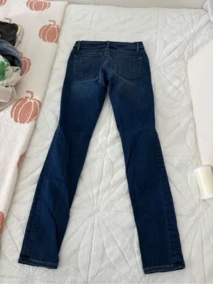LOFT Dark Wash Skinny Jeans thumbnail 4