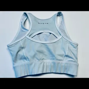 NVGTN Sports Bra‎ Women XS Light Blue Keyhole Racerback Activewear thumbnail 6