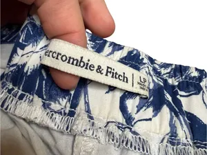 🌸 Abercrombie & Fitch Blue Floral Two Piece Set Top L Skirt LP 🌸 thumbnail 6