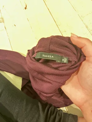 Talula Dark Purple/Eggplant Turtleneck Top thumbnail 4