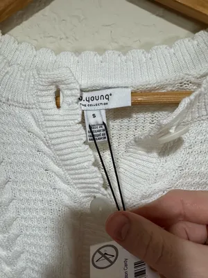 b.young Short Sleeve Cable Knit Cardigan NWT- Size Small thumbnail 4