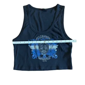 Urban‎ Outfitters Good Luck Scoop Neck Vest sz large “hellraiser motorcycle” thumbnail 6