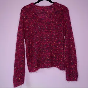 Savannah Size M Pink Mohair Cardigan Button Up Sweater Coastal Grandma thumbnail 5