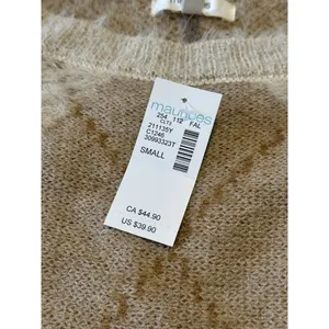 NEW Maurices Sweater Women Size Small Brown Super‎ Soft Plush Knit Long Sleeve thumbnail 8