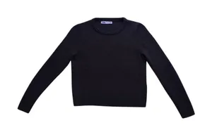 Zara Wool Crewneck Sweater Womens Small Brown Ribbed Knit Pullover‎ thumbnail 1