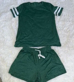 T-Shirt & Short Set Jersey Feel (Unbranded) Size M Color Heathered Green NWOT thumbnail 1