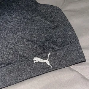 Puma Dark Heather Gray Racerback Sports Bra XL thumbnail 3