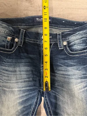 Miss Me Womens Low Rise Skinny Jeans Distressed Flap Pockets Size 26 thumbnail 3