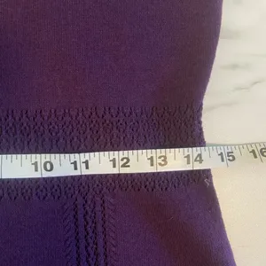 Ralph Lauren Pointelle Knit A-Line Dress Size M Purple (Retail‎ $169) Fit Flare thumbnail 10