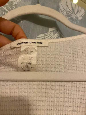 Caution to the Wind White Ruffle Short Sleeve V Neck Top thumbnail 5