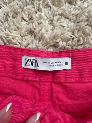 Zara Pink Denim Skort thumbnail 3