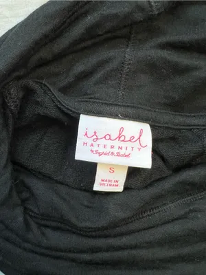 Isabel Maternity by Ingrid & Isabel Black Cowl Neck Maternity Sweater thumbnail 6