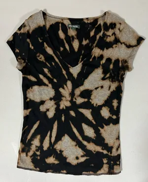 Wild Fable Black Acid-Wash Tie Dye Short Sleeve Tee T-Shirt Top Blouse Size XS 🖤✨ thumbnail 1