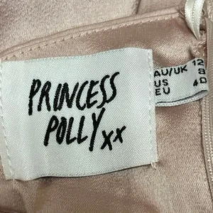 Princess Polly Phillipa Pink Silky Satin Strapless Bandeau A-line Mini Dress 8 thumbnail 4