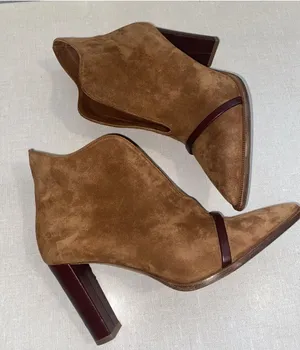 Malone Souliers Clara Suede Ankle Boot Booties Size EUR 38 US 7.5 *Read Scuffed thumbnail 1