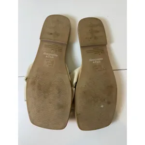 Abercrombie & Fitch Knotted Slide Sandals Women‎ 11 Strappy Suede Minimalist thumbnail 4