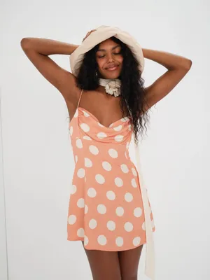 For Love & Lemons Mirabelle Cowl Neck Mini Dress thumbnail 1
