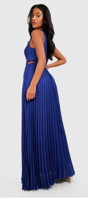 Tall One Shoulder Pleated Maxi Dress thumbnail 2